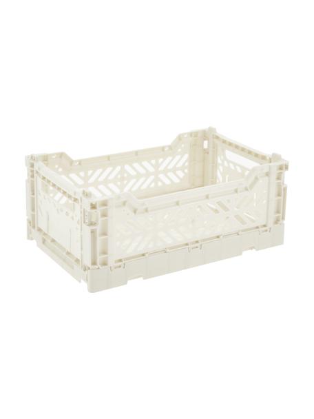 Cassetta piccola pieghevole Coconut Milk, Plastica, Bianco latteo, Larg. 27 x Alt. 11 cm