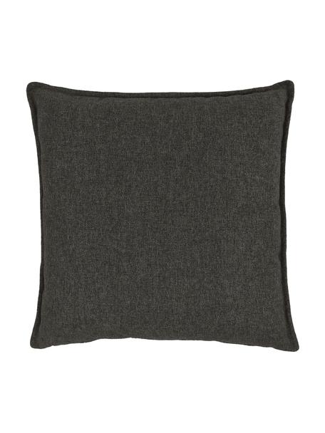 Sofa-Kissen Lennon, Bezug: 100% Polyester, Webstoff Anthrazit, B 60 x L 60 cm