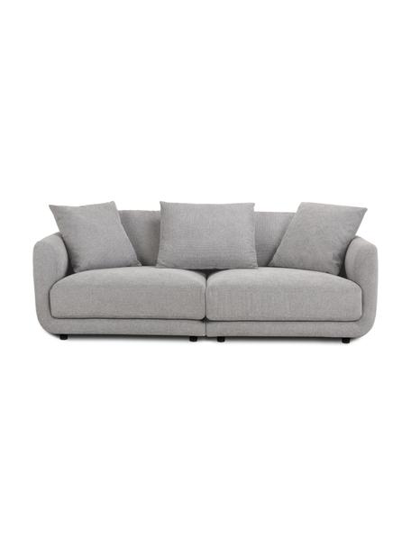 Modulares Sofa Jasmin (3-Sitzer) in Grau, Bezug: 85% Polyester, 15% Nylon , Gestell: Massives Fichtenholz FSC-, Füße: Kunststoff, Webstoff Grau, B 208 x H 84 cm