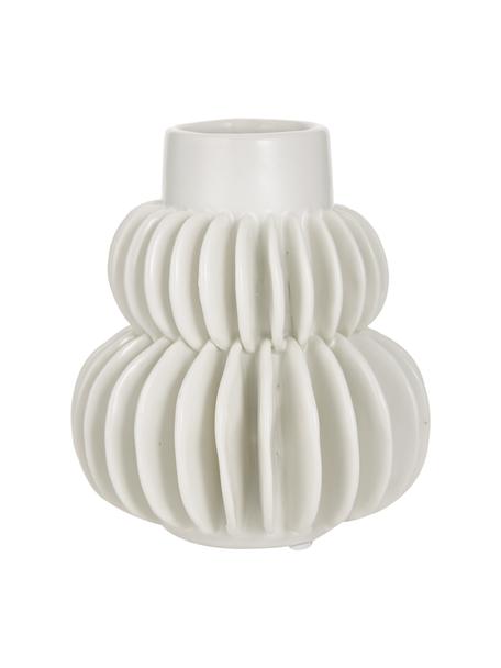 Petit vase blanc en grès cérame Bela, Grès cérame, Blanc, Ø 12 x haut. 14 cm