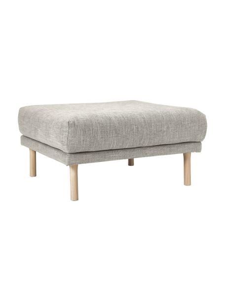 Poggiapiedi divano in tessuto beige Adrian, Rivestimento: 47% viscosa, 23% cotone, , Struttura: compensato, Piedini: legno di quercia oliato, Tessuto beige, Larg. 90 x Alt. 45 cm