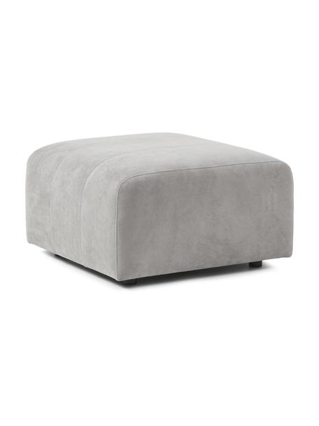 Voetenbank Lena, Bekleding: geweven stof (88% polyest, Frame: grenenhout, multiplex, ha, Poten: kunststof, Geweven stof zilvergrijs, B 76 x D 76 cm