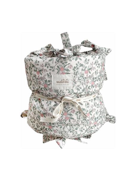 Chichonera cuna Apricot, Funda: algodón, Beige, tonos verdes, rosa, An 28 x L 120 cm