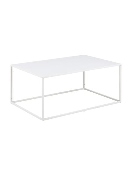 Tavolino da salotto in metallo bianco Neptun, Metallo verniciato a polvere, Bianco, Larg. 90 x Alt. 40 cm