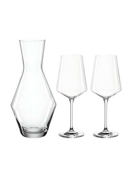 Wein-Set Puccini aus Kristallglas, 3-tlg., Kristallglas, Transparent, Set mit verschiedenen Größen