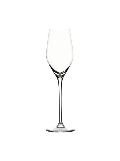 Křišťálové sklenice na šampaňské Exquisit, 6 ks, Křišťálové sklo, Transparentní, Ø 7 x V 25 cm, 265 ml
