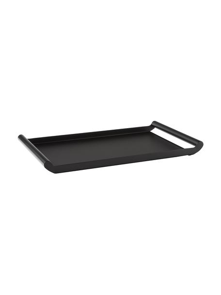 Plateau de service Charlie, Métal, enduit, Noir, larg. 30 x long. 50 cm