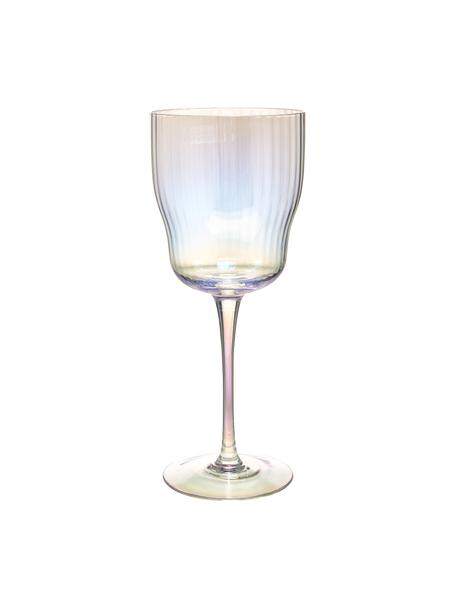 Verre à vin soufflé bouche éclat nacré Juno, 4 pièces, Verre, Transparent, Ø 9 x haut. 21 cm