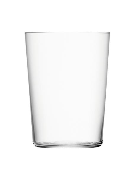 Filigrane Wassergläser Gio aus dünnem Glas, 6 Stück, Glas, Transparent, Ø 9 x H 12 cm, 560 ml