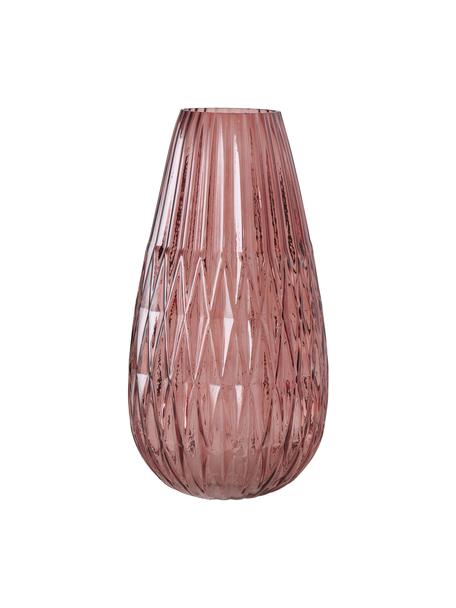 Grand vase en verre Rubina, Verre, coloré, Rose, Ø 20 x haut. 36 cm