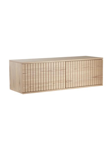 Mueble TV Sandviken, Tablero de fibras de densidad media (MDF), chapa de madera de fresno pintado, Madera, An 120 x Al 38 cm