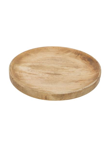 Rundes Deko-Tablett Forest aus Holz, Ø 30 cm, Mangoholz, Helles Holz, Ø 30 cm