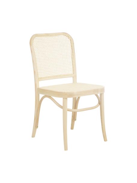 Krzesło z drewna z plecionką wiedeńską  Franz, Stelaż: lite drewno bukowe, Jasne drewno, S 48 x W 89 cm