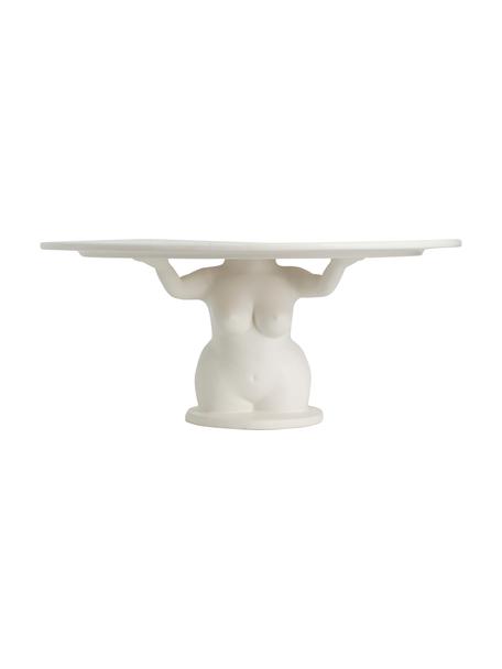 Ručně vyrobený dortový podnos Avaji, Keramika, Bílá, Ø 31 cm, V 14 cm