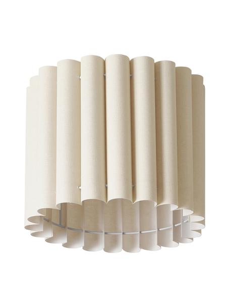 Plafondlamp Lucina van linnen, Lampenkap: linnen, Beige, Ø 35 x H 31 cm