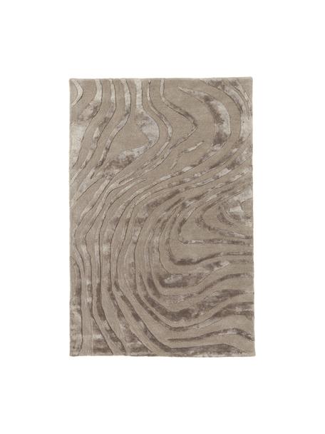 Ręcznie tuftowany dywan z krótkim włosiem z wypukłą strukturą Winola, Taupe, S 160 x D 230 cm (Rozmiar M)