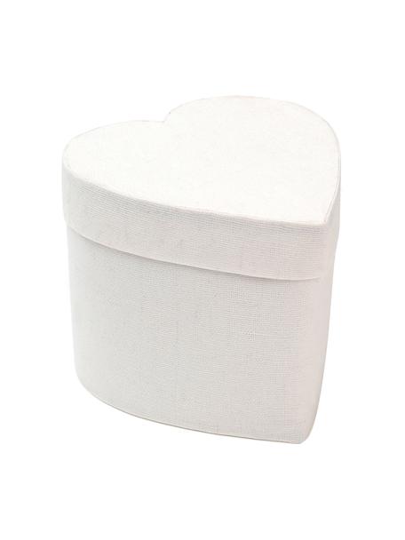 Pudełko prezentowe Heart, Bawełna, Biały, S 10 x W 9 cm