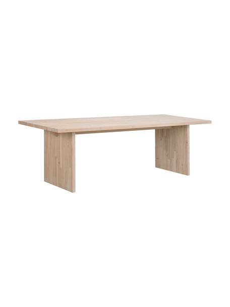 Stół do jadalni z drewna jesionowego Emmett, Lite drewno dębowe olejowane z certyfikatem FSC, Beżowe lite drewno, S 240 x G 95 cm