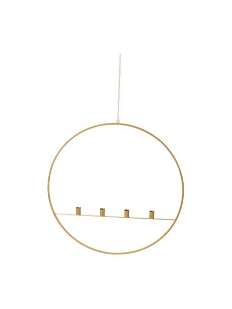Hängender Kerzenhalter Circle, Metall, Goldfarben, Ø 60 cm