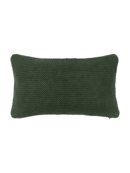 Dzianinowa poszewka na poduszkę z bawełny organicznej  Adalyn, 100% bawełna organiczna, certyfikat GOTS, Zielony, S 30 x D 50 cm