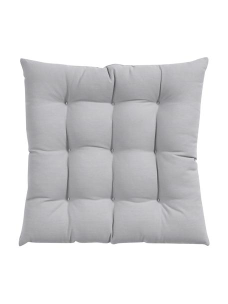 Cojín de asiento de algodón Ava, Funda: 100% algodón, Gris claro, An 40 x L 40 cm
