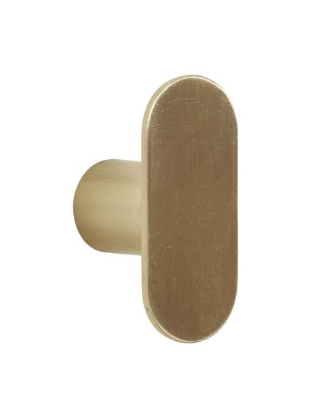 Patère en métal Piccollo, Acier, enduit, Couleur dorée, larg. 4 x haut. 7 cm