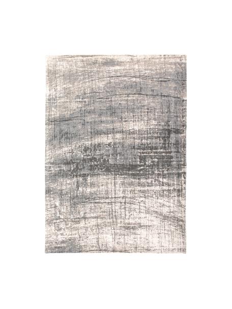 Tappeto vintage di design Griff, Tessuto: Jacquard, Retro: Miscela di cotone, rivest, Tonalità grigie, bianco, Larg. 80 x Lung. 150 cm (taglia XS)