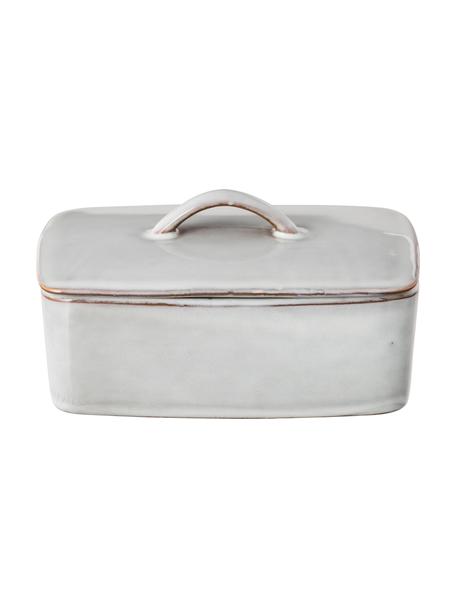 Beurrier artisanal Nordic Sand, Grès cérame, Tons gris et beiges, larg. 15 x prof. 12 cm