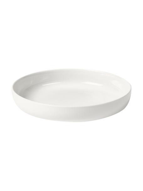 Assiette à pâtes en porcelaine Nessa, 2 pièces, Porcelaine dure de haute qualité, Blanc, Ø 21 cm