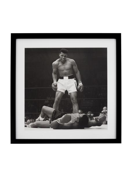 Gerahmter Digitaldruck Moh.Ali, Bild: Digitaldruck, Rahmen: Kunststoff, Front: Glas, Muhammad Ali, B 40 x H 40 cm