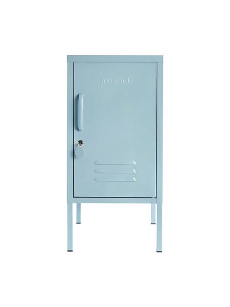 Noční stolek s dvířky Shorty, Ocel s práškovým nástřikem, Světle modrá, Š 35 cm, V 72 cm