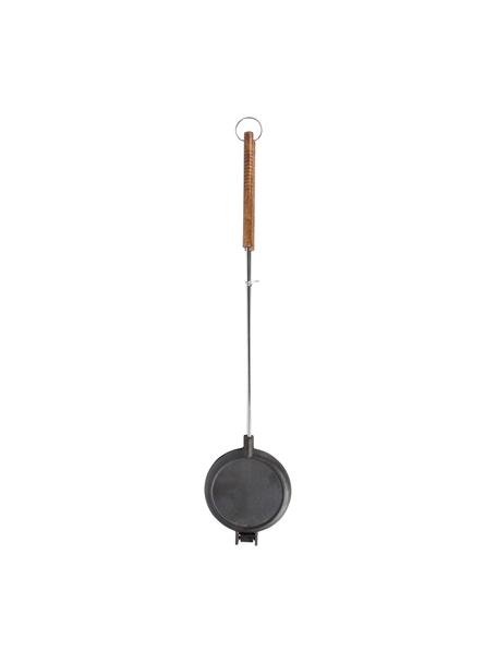Wafelijzer Gofi met berkenhouten handvat, Zwart, berkenhoutkleurig, zilverkleurig, L 82 cm