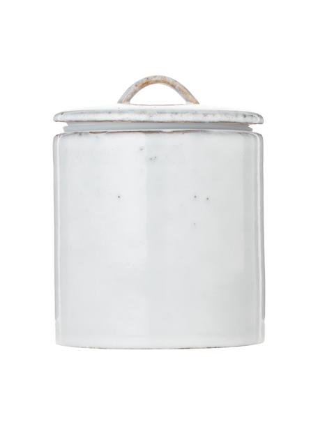 Boîte de rangement artisanale Nordic Sand, Grès cérame, Tons gris et beiges, Ø 12 x haut. 12 cm, 1 l