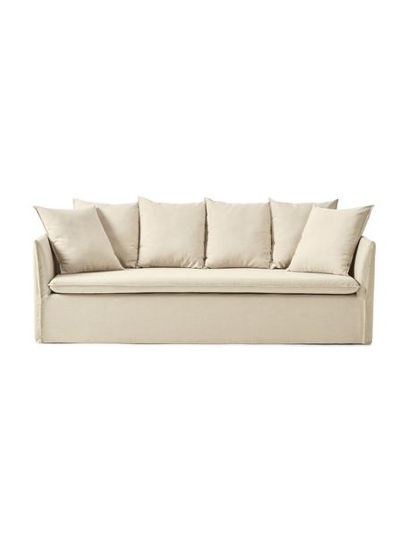 Sofa Mila (3-Sitzer), Bezug: 100% Polyester Der hochwe, Gestell: Kieferholz, Faserplatte, , Webstoff Dunkelbeige, B 220 x H 85 cm