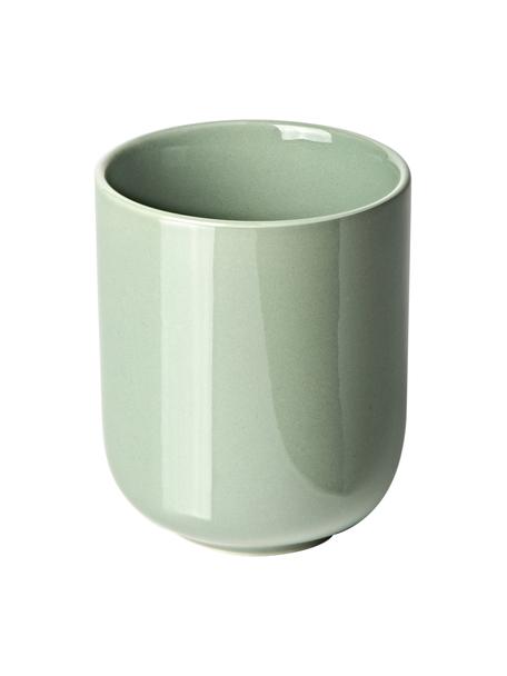 Porcelánové pohárky na kávu Nessa, 4 ks, Vysoce kvalitní porcelán, Šalvějově zelená, Š 8 cm, V 10 cm