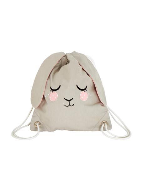 Plecak dla dzieci Bunny, 100% bawełna organiczna z certyfikatem GOTS, Beżowy, blady różowy, S 30 x W 35 cm