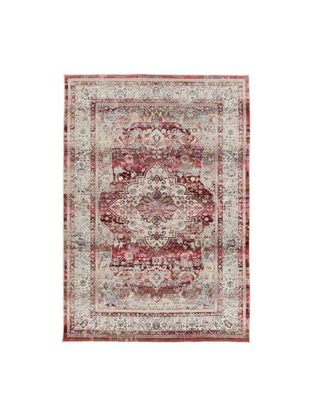 Teppich Vintage Kashan mit Vintagemuster, Flor: 100% Polypropylen, Rot, Beige, B 120 x L 180 cm (Größe S)
