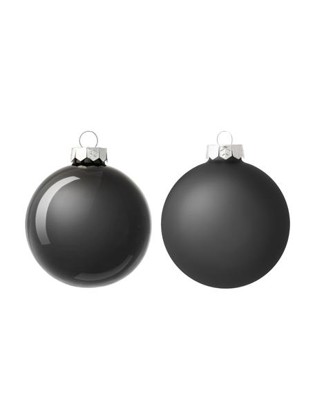 Bolas de Navidad Evergreen, Negro, Ø 8 cm, 6 uds.