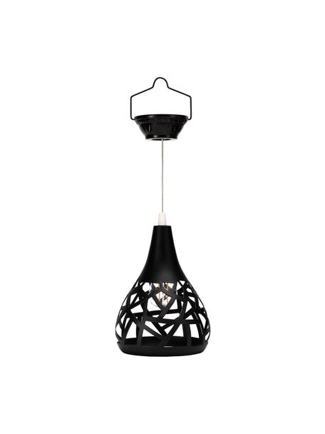 Solar hanglamp Magic, Lampenkap: metaal, Baldakijn: kunststof, Zwart, Ø 15 x H 44 cm