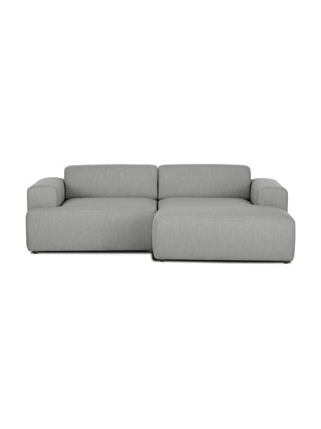 Canapé d'angle 3 places gris Melva, Tissu gris