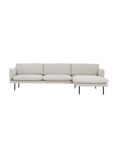 Canapé d'angle beige Moby, Beige, larg. 280 x prof. 160 cm, méridienne à droite