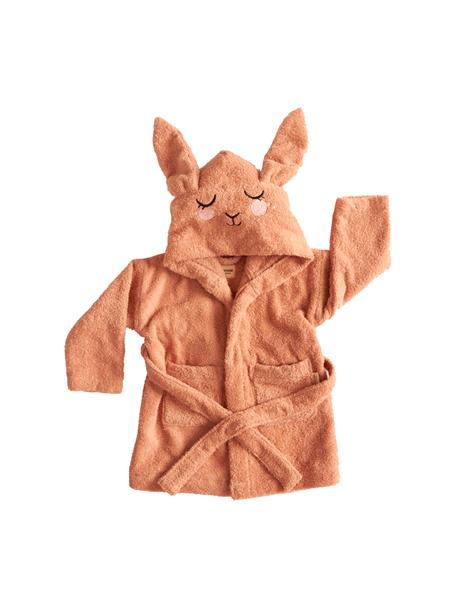 Detský župan Bunny, rôzne veľkosti, 100 % organická bavlna, certifikát GOTS, Terakotová, Š 36 x D 48 cm