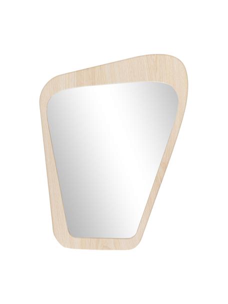 Specchio da parete beige May, Cornice: effetto legno, Retro: pannello di fibra a media, Superficie dello specchio: lastra di vetro, Legno chiaro, beige, Larg. 41 x Alt. 55 cm