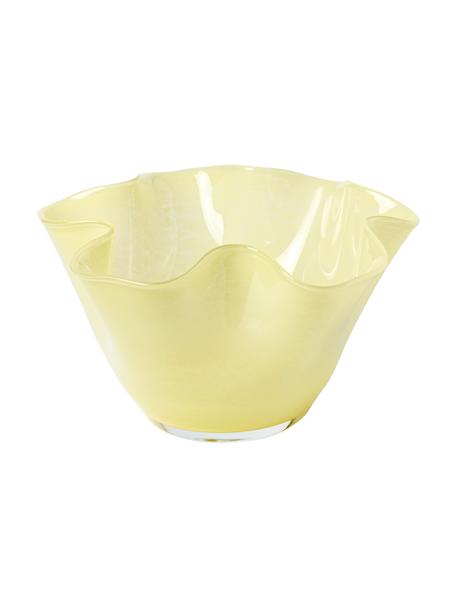 Cuenco de vidrio soplado artesanalmente Inaya, Vidrio soplado artesanalmente, Amarillo, Ø 29 x Al 15 cm