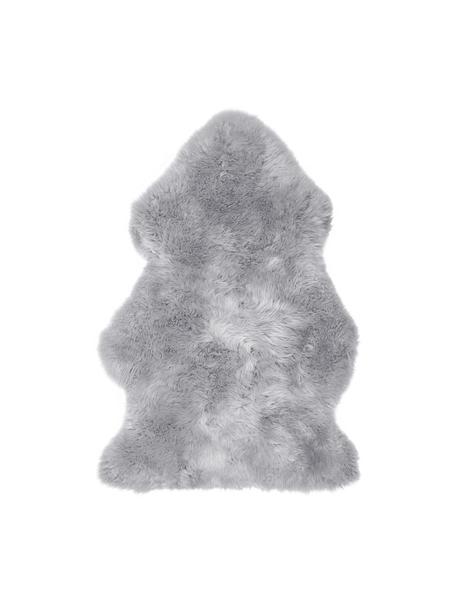 Peau de mouton lisse Oslo, Gris clair, larg. 60 x long. 90 cm