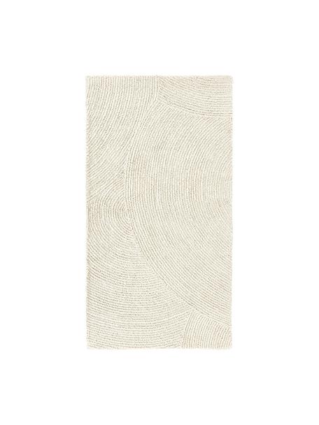 Tappeto tessuto a mano a pelo corto realizzato con materiali riciclati Eleni, Beige, Larg. 80 x Lung. 150 cm (taglia XS)