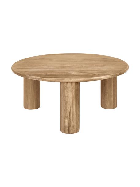 Dubový konferenční stolek Didi, Olejované masivní dubové dřevo, Hnědá, Ø 80 cm, V 35 cm