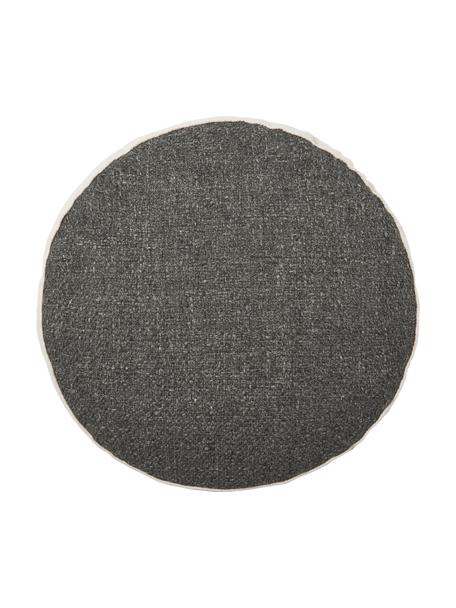 Cojín redondo en tejido bouclé Dotty, Gris oscuro, Ø 40 cm