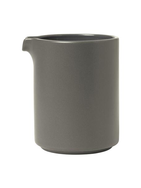 Brocca latte color grigio scuro opaco/lucido Pilar 280 ml, Ceramica, Grigio scuro, Ø 8 x Alt. 10 cm