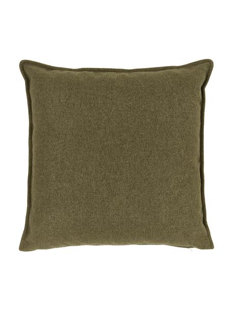 Poduszka Lennon, Tapicerka: 100% poliester, Zielona tkanina, S 60 x D 60 cm